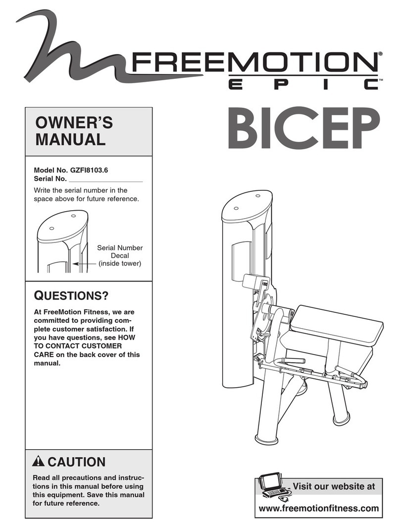FREE MOTION BICEP GZFI8103.6 User manual