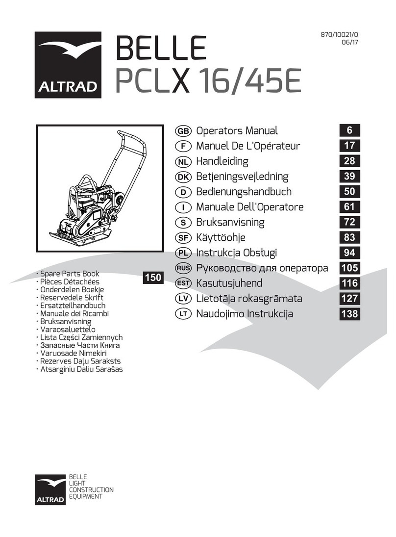 Altrad Belle PCLX 16/45E User manual