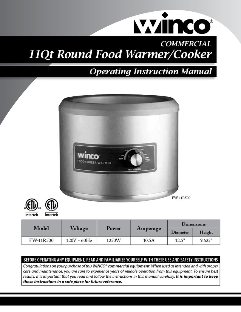 Winco FW-11R500 Operating instructions manual Winco FW-11R500 Operating instructions manual