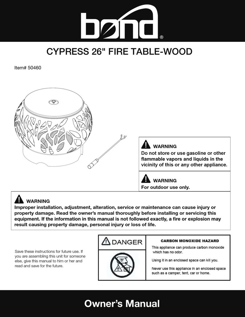 Bond CYPRESS 26 owner's manual