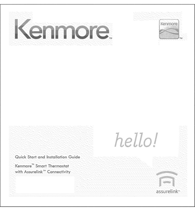 Kenmore Smart Thermostat Quick start and installation guide Kenmore Smart Thermostat Quick start and installation guide