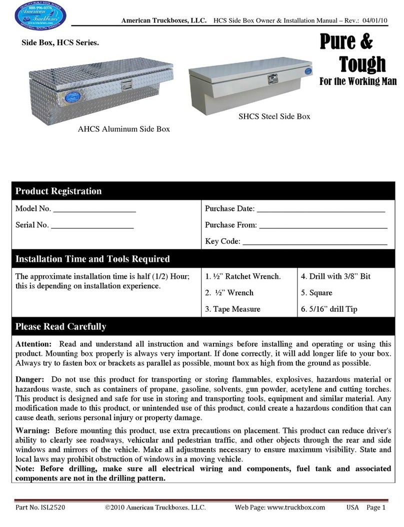 American Truckboxes AHCS Owners & installation manual American Truckboxes AHCS Owners & installation manual