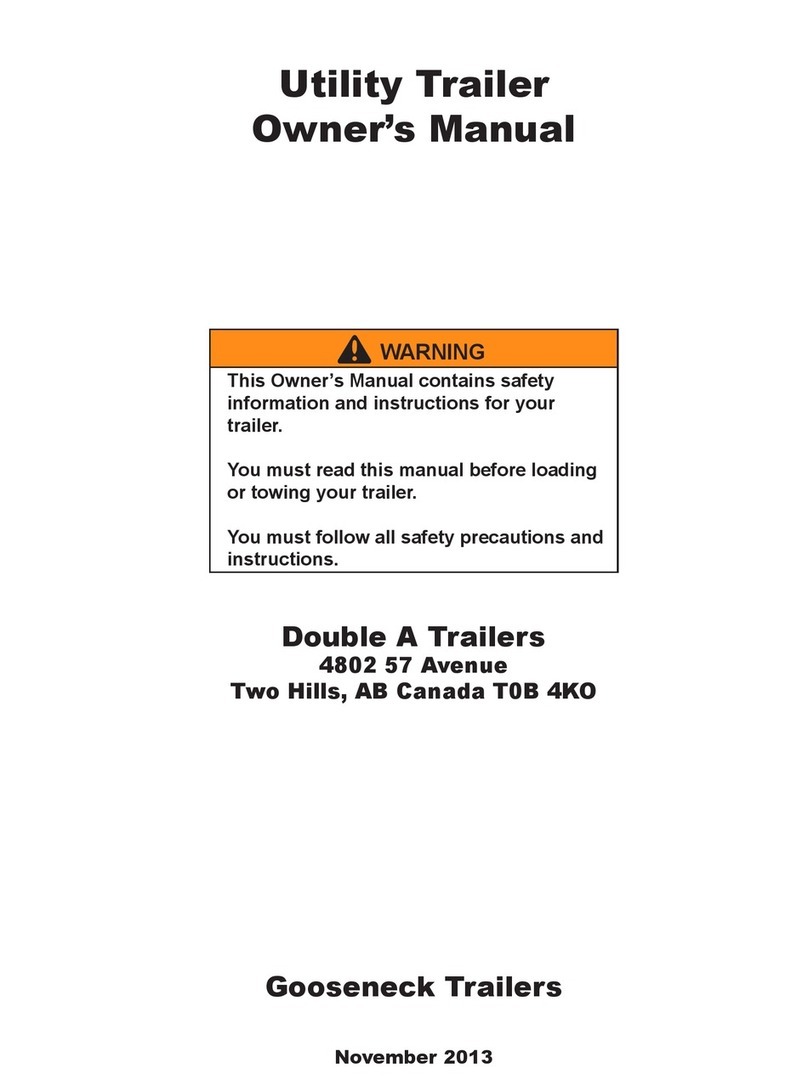 Double A Trailers Gooseneck Series owner's manual