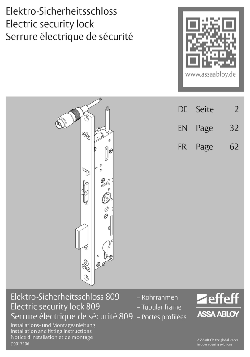 effeff 809 Series installation instructions