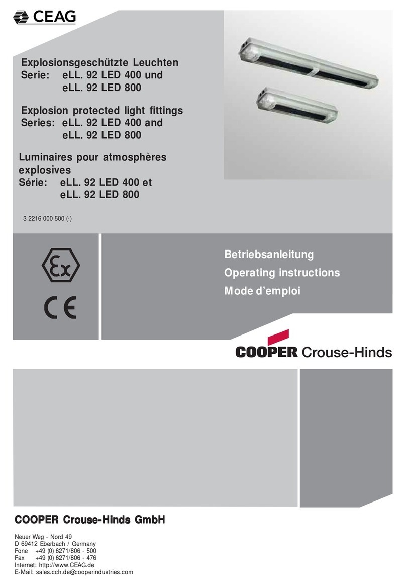 Cooper Crouse-Hinds eLL. 92 LED 400 operating instructions Cooper Crouse-Hinds eLL. 92 LED 400 operating instructions