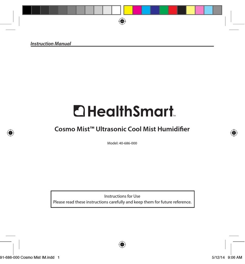 HealthSmart Cosmo Mist 40-686-000 instruction manual