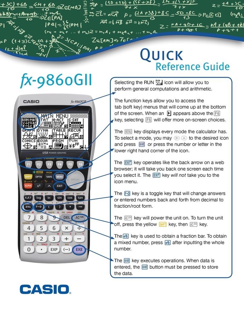 Casio FX-9860GII - SOFTWARE VERSION 2-00 User manual Casio FX-9860GII - SOFTWARE VERSION 2-00 User manual