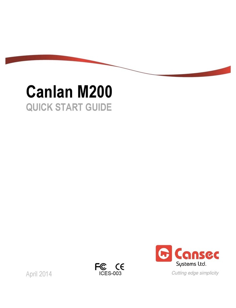 Cansec Canlan M200 quick start guide