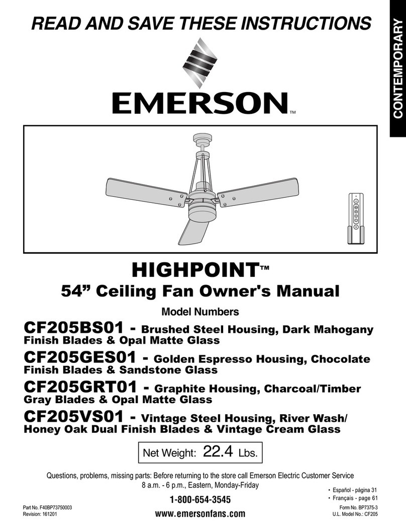 Emerson HIGHPOINT CF205GES01 owner's manual