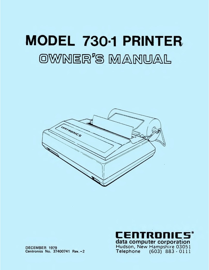 Centronics 730-1 User manual