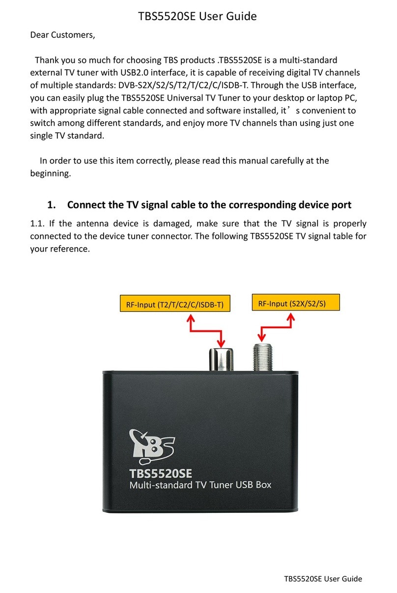 TBS technologies TBS5520SE user guide
