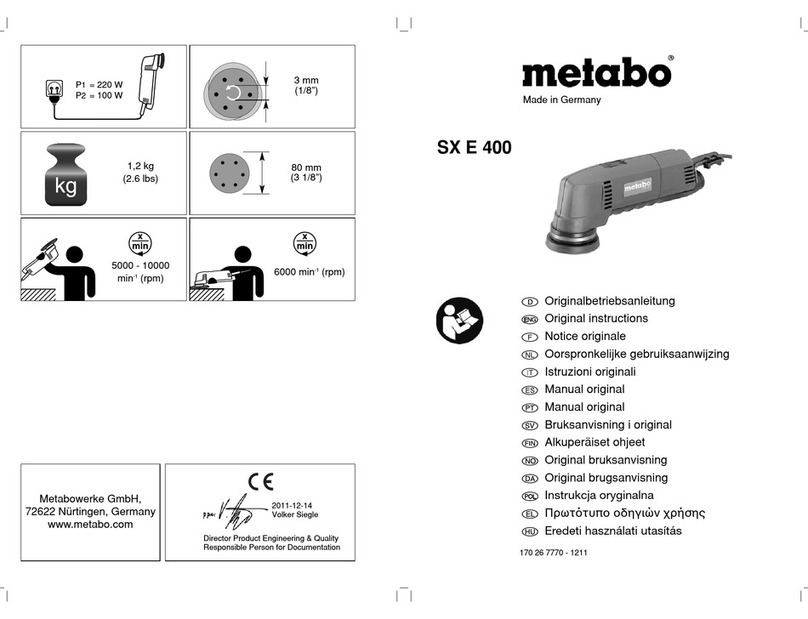 Metabo SX E 400 - Original instructions