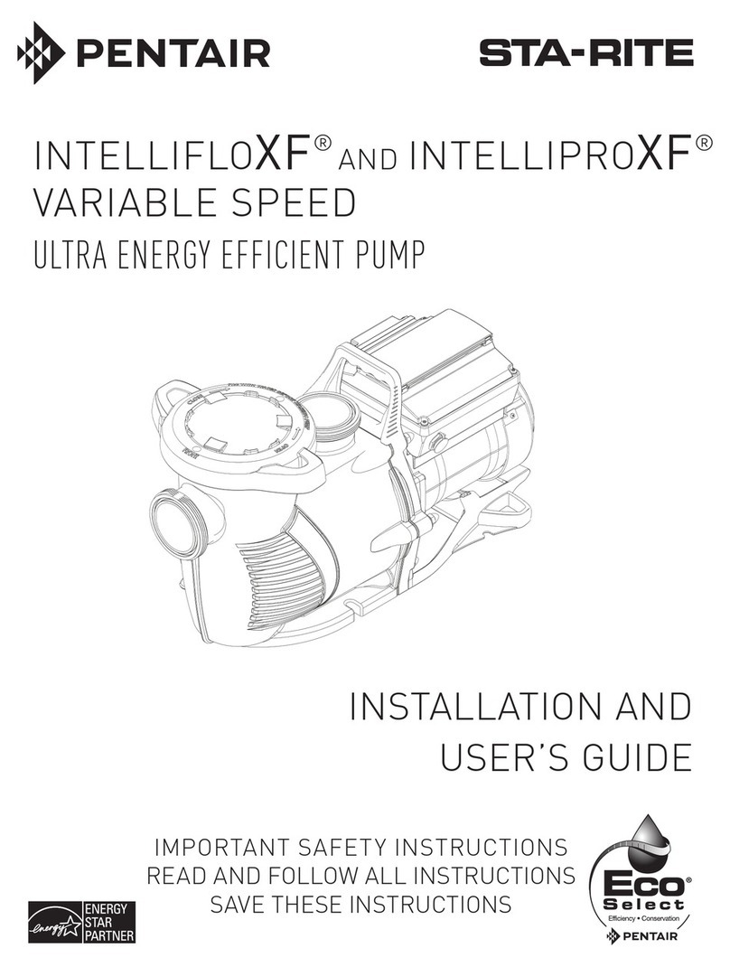 Pentair IntelliFloXF Installation and user guide