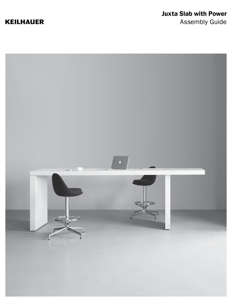 keilhauer Juxta Slab with Power User manual