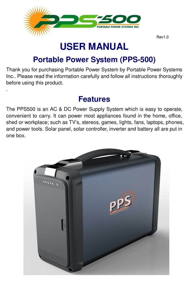 Portable Power Systems PPS-500 user manual