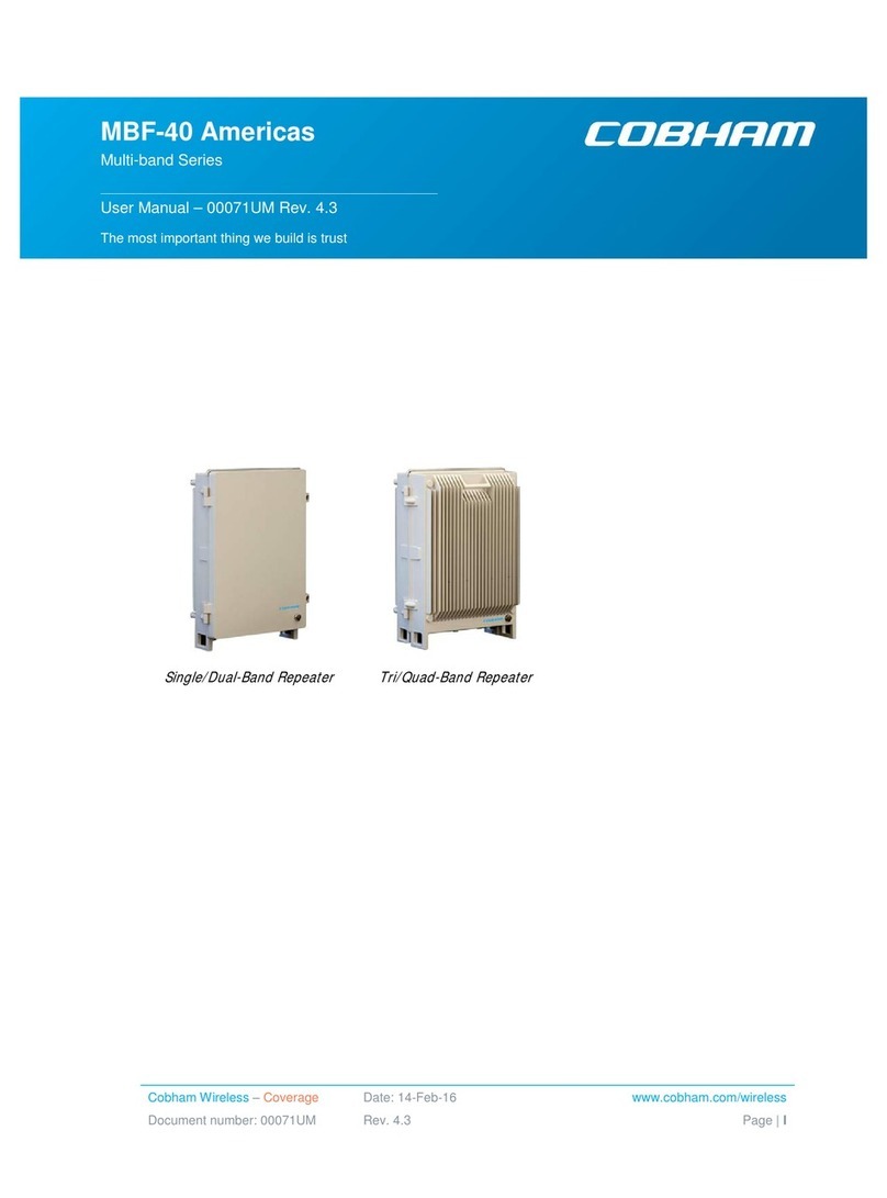 COBHAM MBF-40 Americas User manual