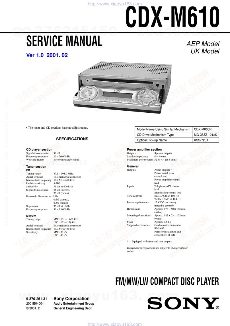 Sony CDX-M610  (XT-XM1) Service manual