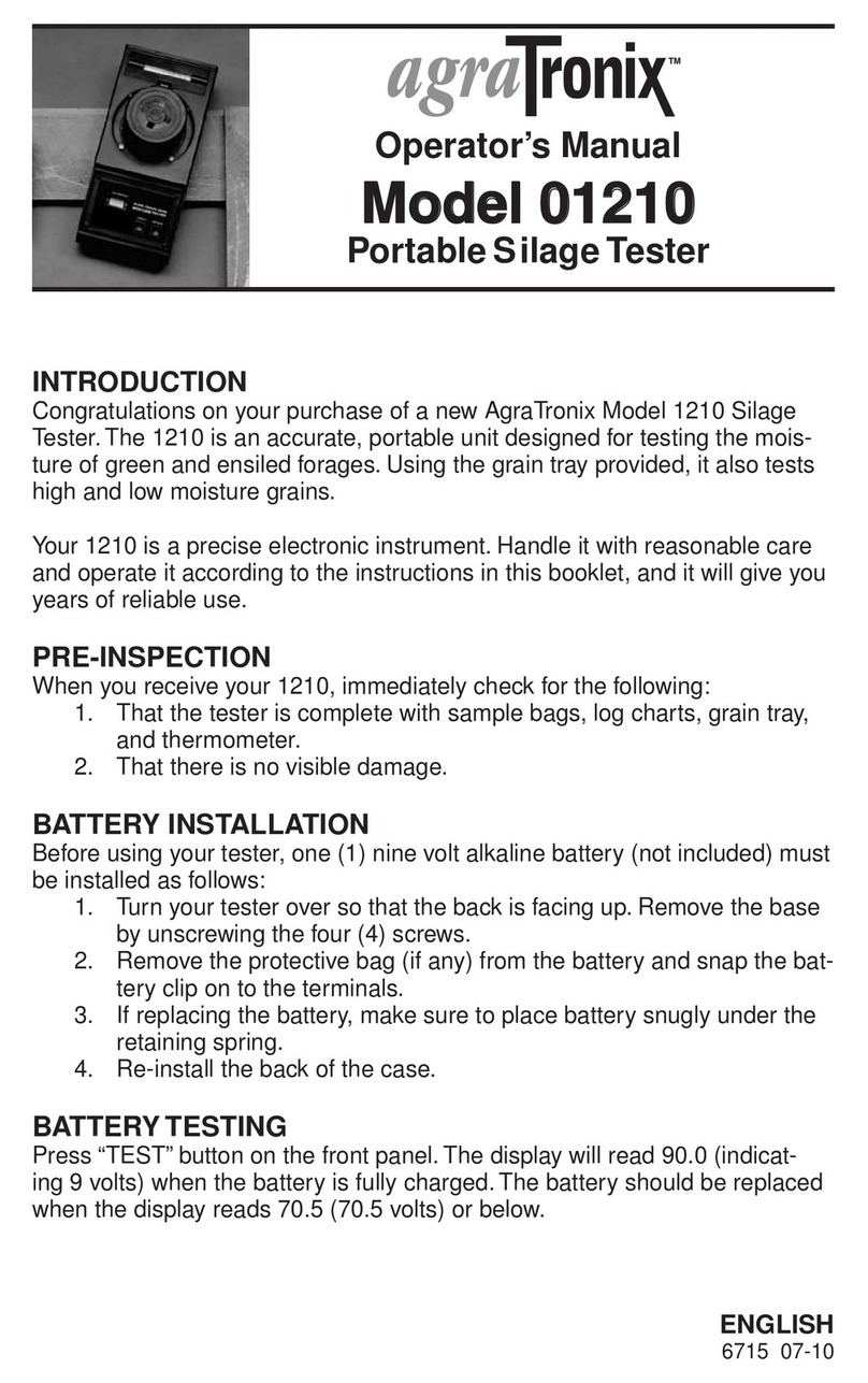agratronix 01210 Operator's manual