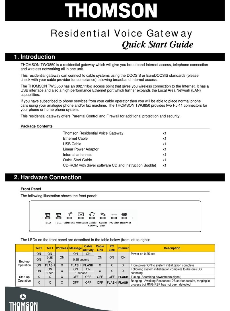 THOMSON TWG850 User manual