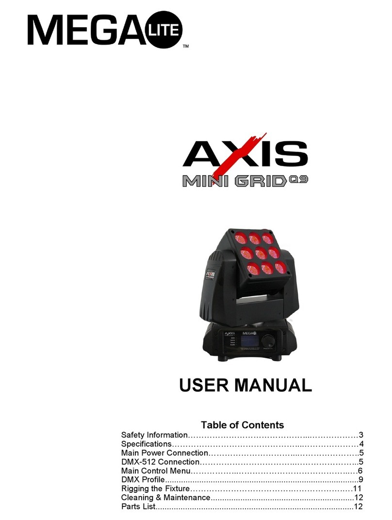 MegaLite AXIS MINI GRID Q9 User manual