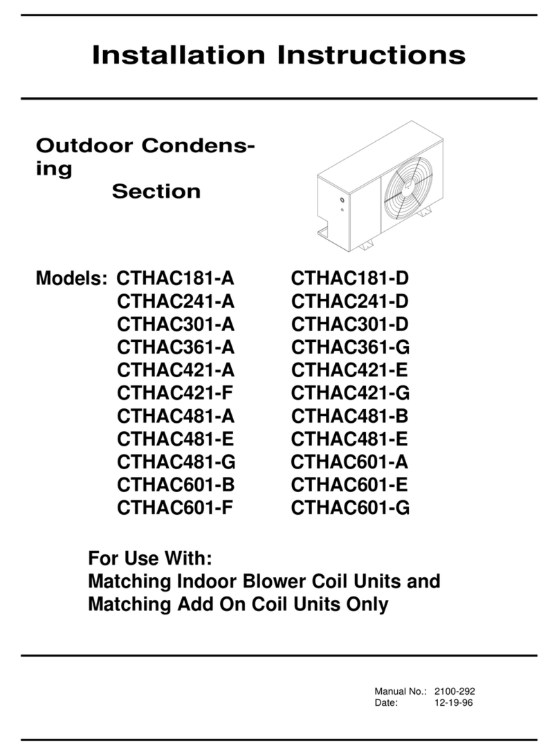 Bard CTHAC181-A User manual