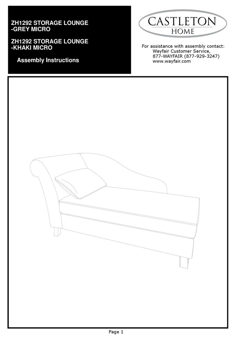 Castleton ZH1292 STORAGE LOUNGE Assembly instructions