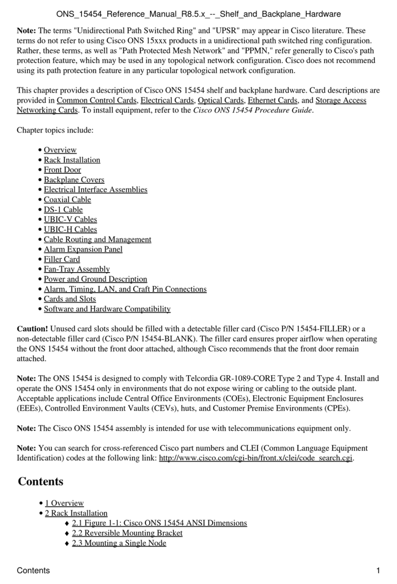 Cisco ONS 15454 Series User manual Cisco ONS 15454 Series User manual