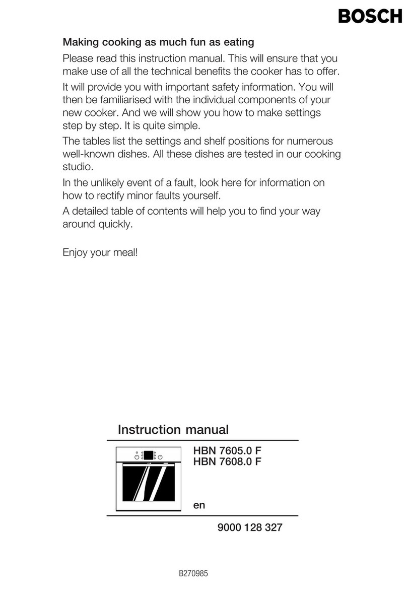 Bosch HBN 7605.0 F instruction manual