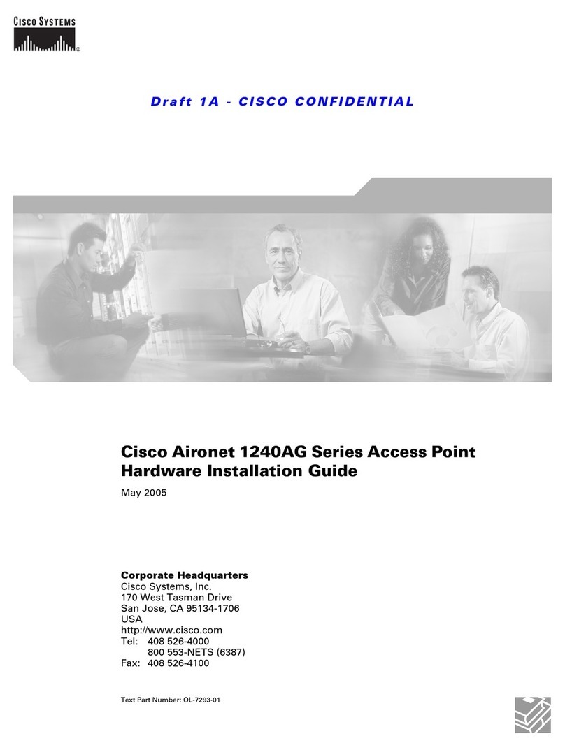 Cisco Aironet 1240AG Series Hardware installation guide Cisco Aironet 1240AG Series Hardware installation guide