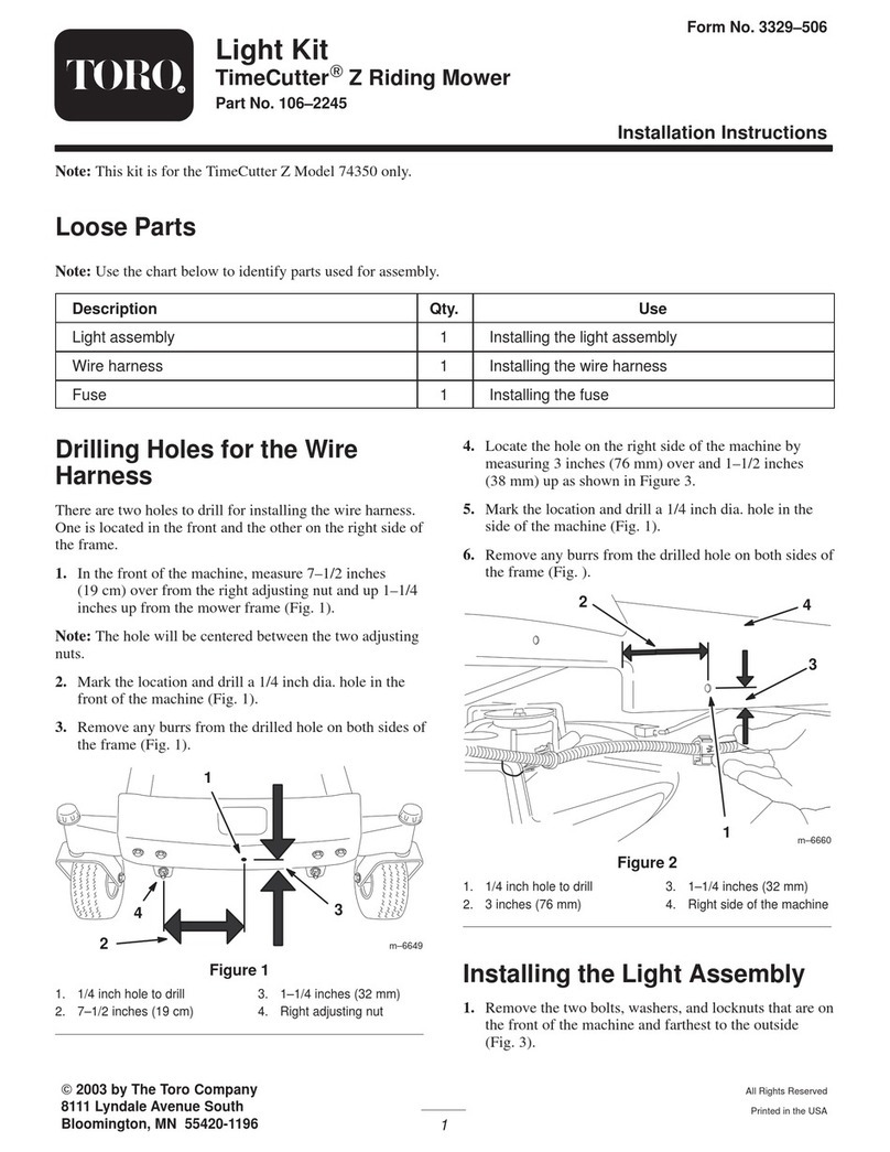 Toro 106-2245 installation instructions