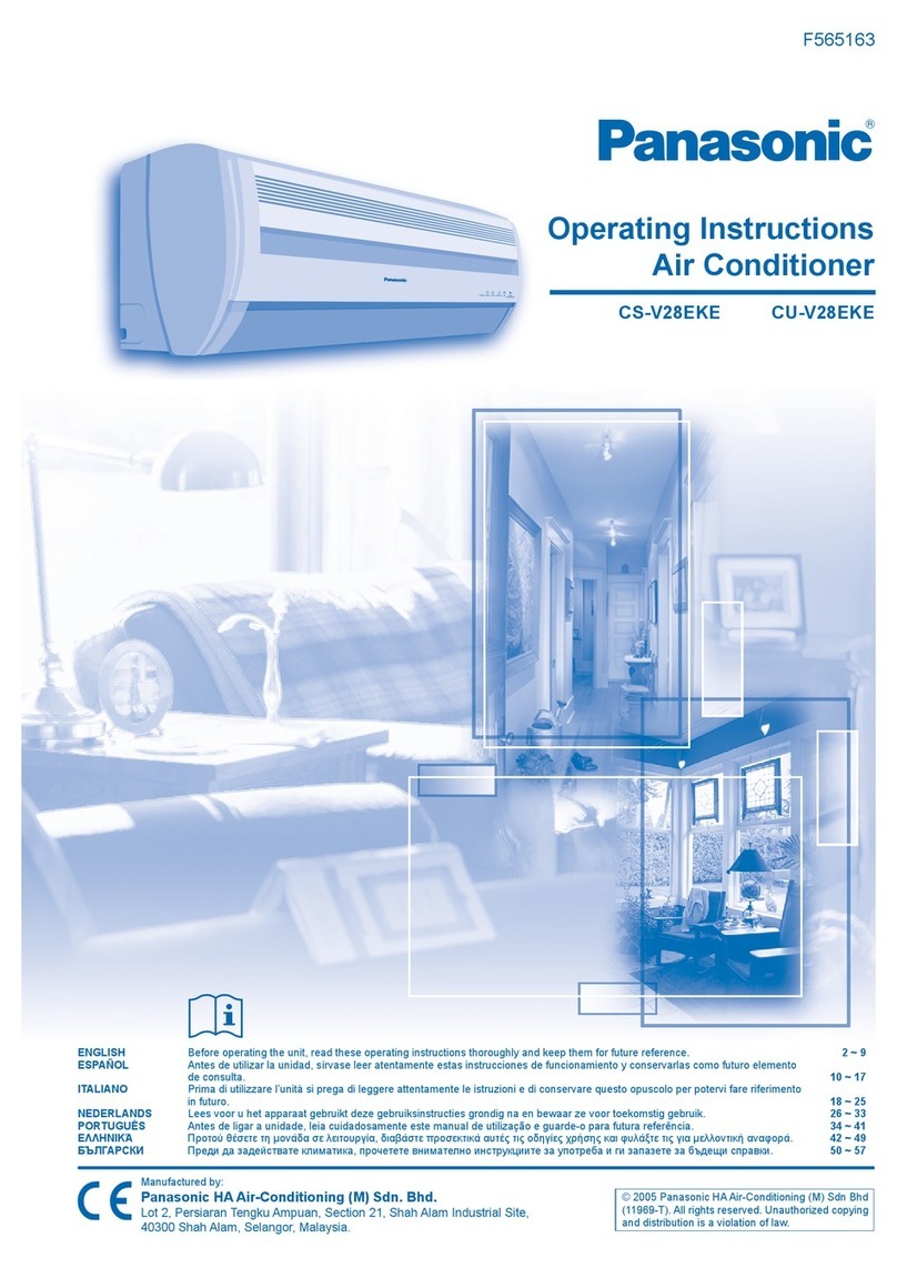 Panasonic CS-V28EKE CU-V28EKE User manual Panasonic CS-V28EKE CU-V28EKE User manual
