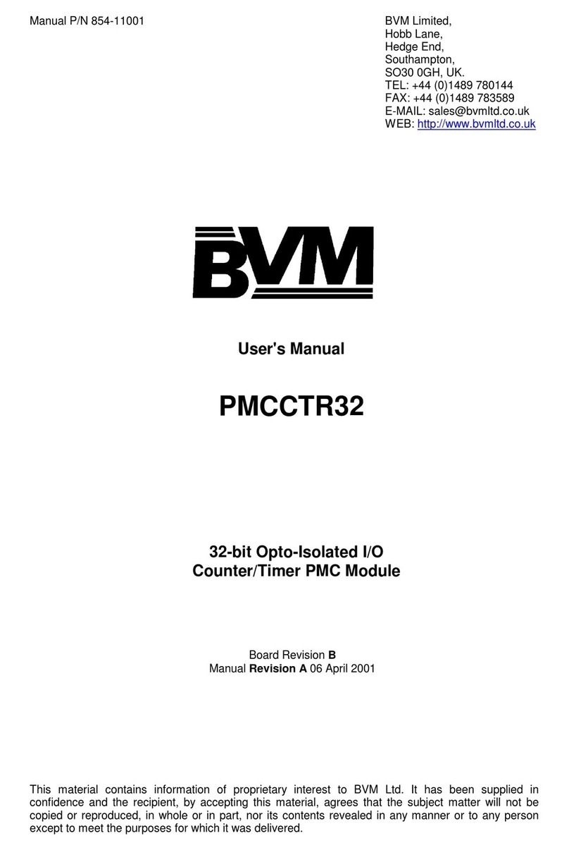 BVM PMCCTR32 User manual