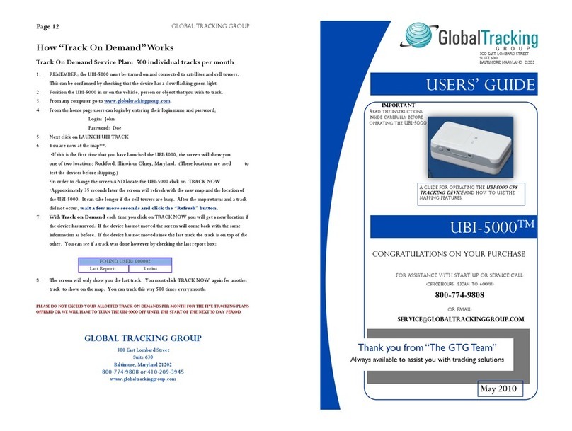 Global Tracking Group UBI-5000 user guide