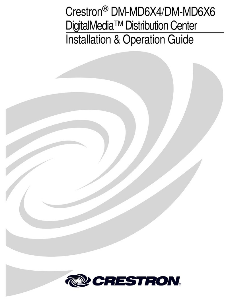 Crestron DigitalMedia DM-MD6X4 Installation & operation guide
