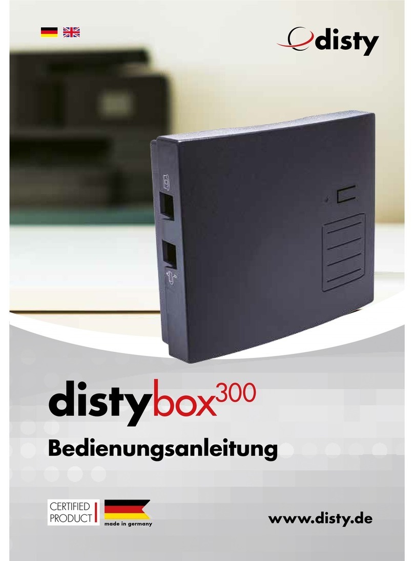 Disty distybox 300 operating instructions
