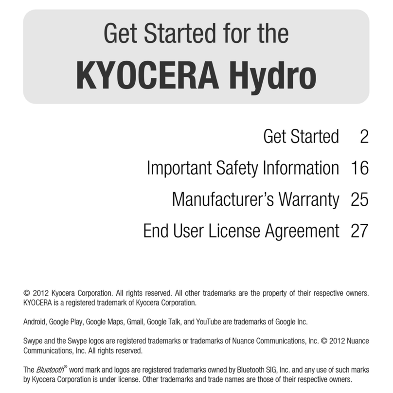 Kyocera Hydro Get started