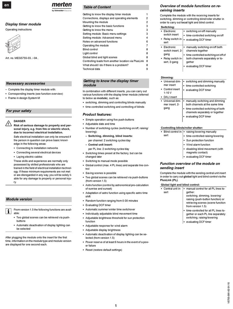 merten merten MEG5755-04 series manual