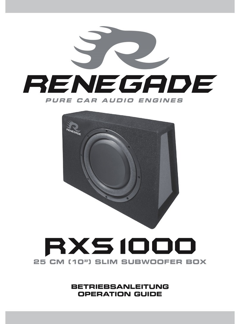 Renegade RXS1000 Operation guide