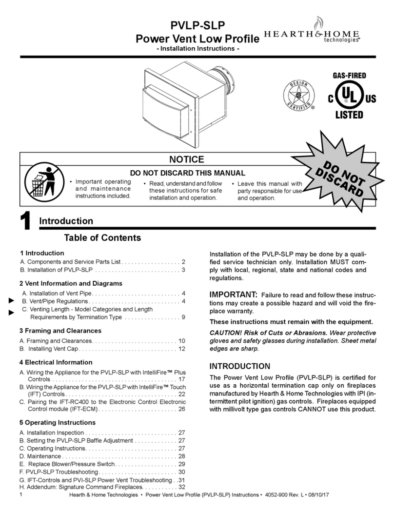 Hearth & Home PVLP-SLP User manual