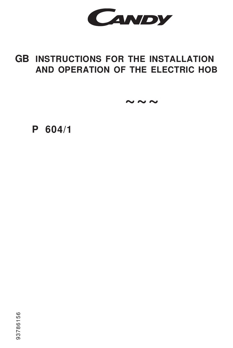 Candy P 604/1 Instructions for the installation and use