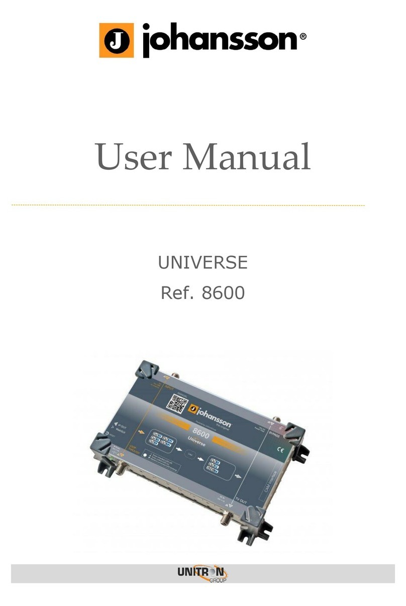 Unitron Johansson UNIVERSE 8600 user manual