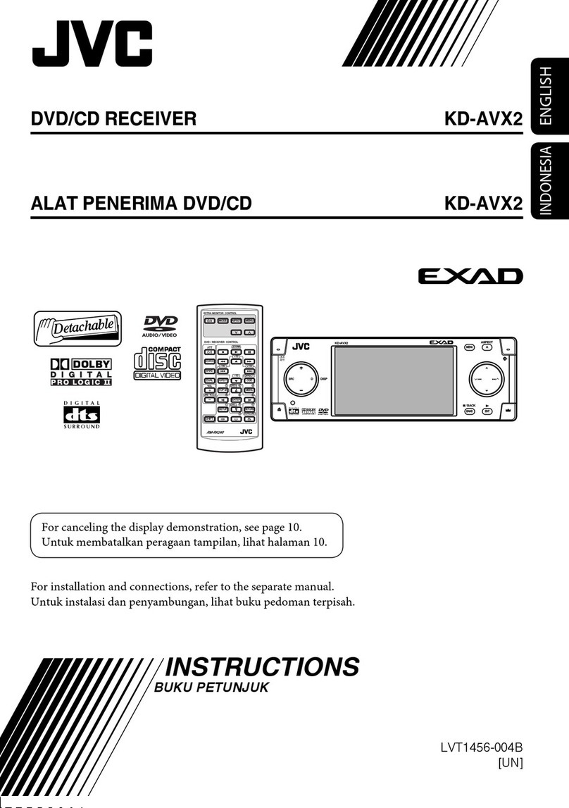 JVC KD-AVX2 - DVD Player With LCD Monitor User manual