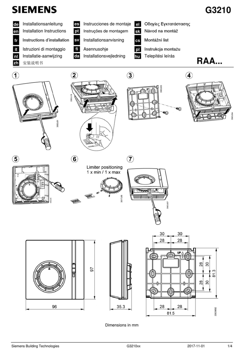 Siemens RAA11 User manual