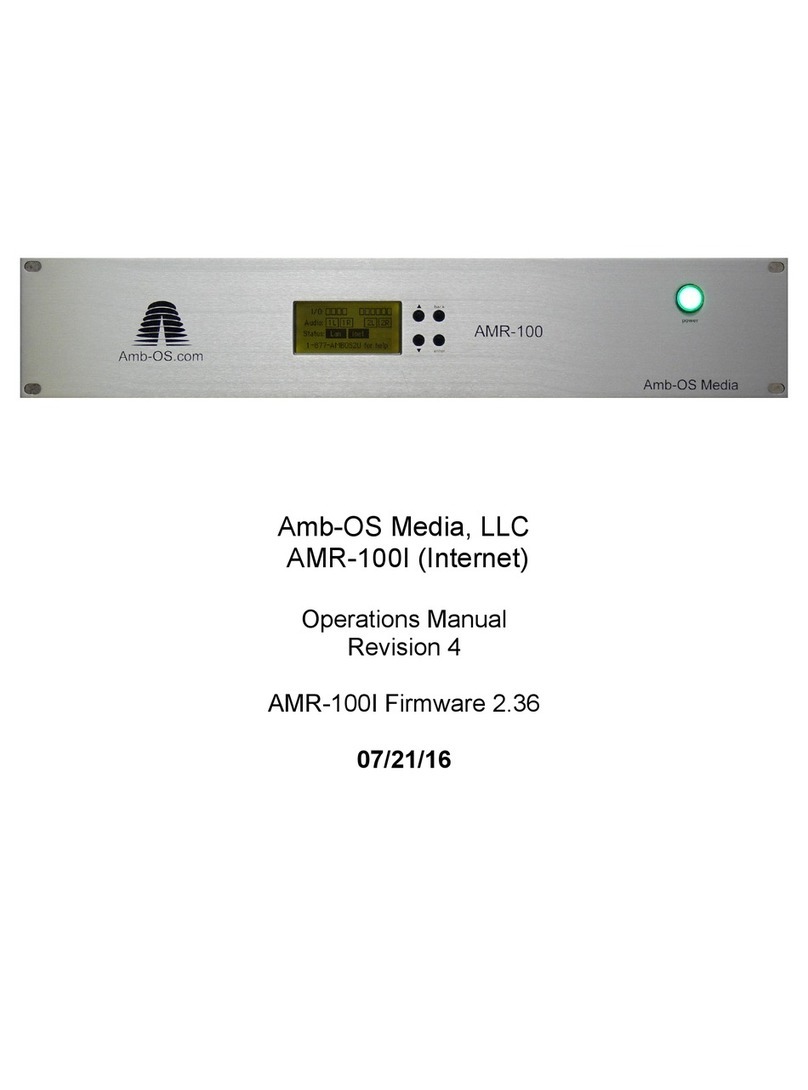 Amb-OS Media AMR-100I Operation manual