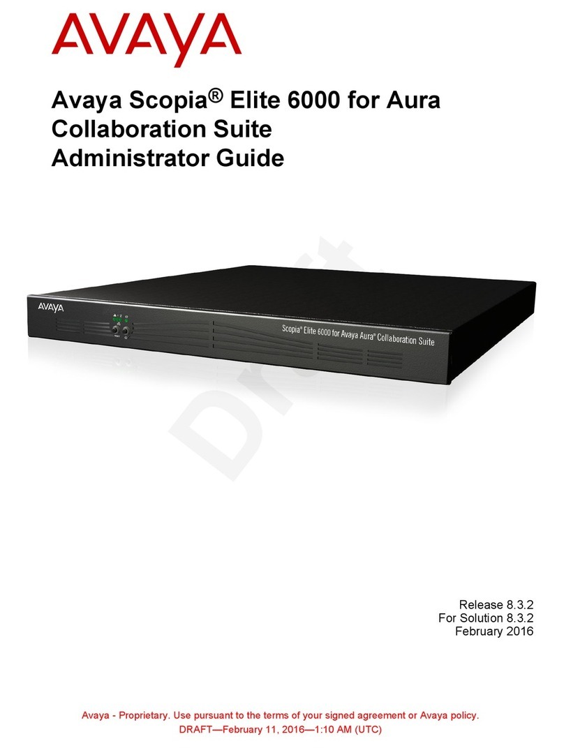 Avaya scopia elite 6000 series Service manual