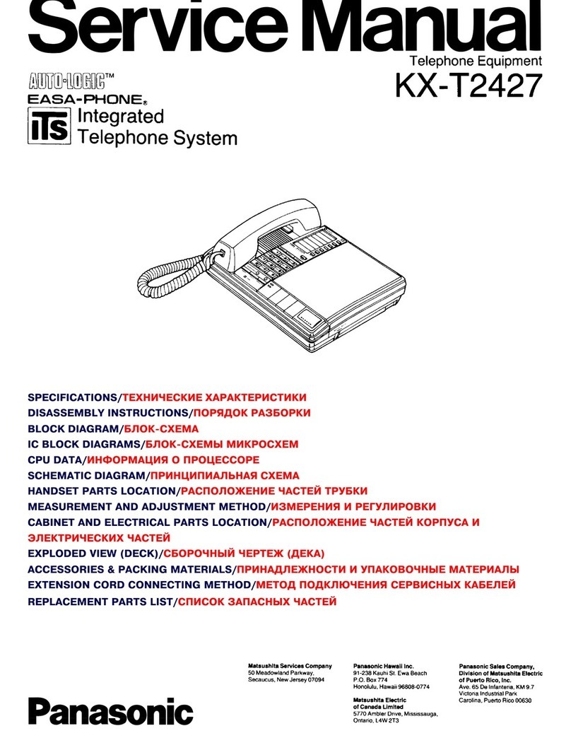 Panasonic KX-T2427 User manual
