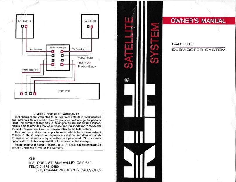 KLH 9362 owner's manual