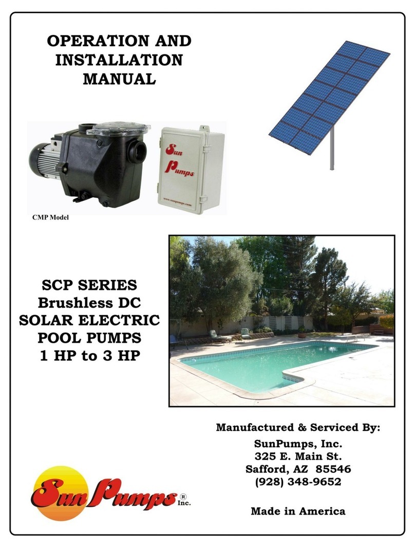 SUNPUMPS SCP series Operation and installation manual