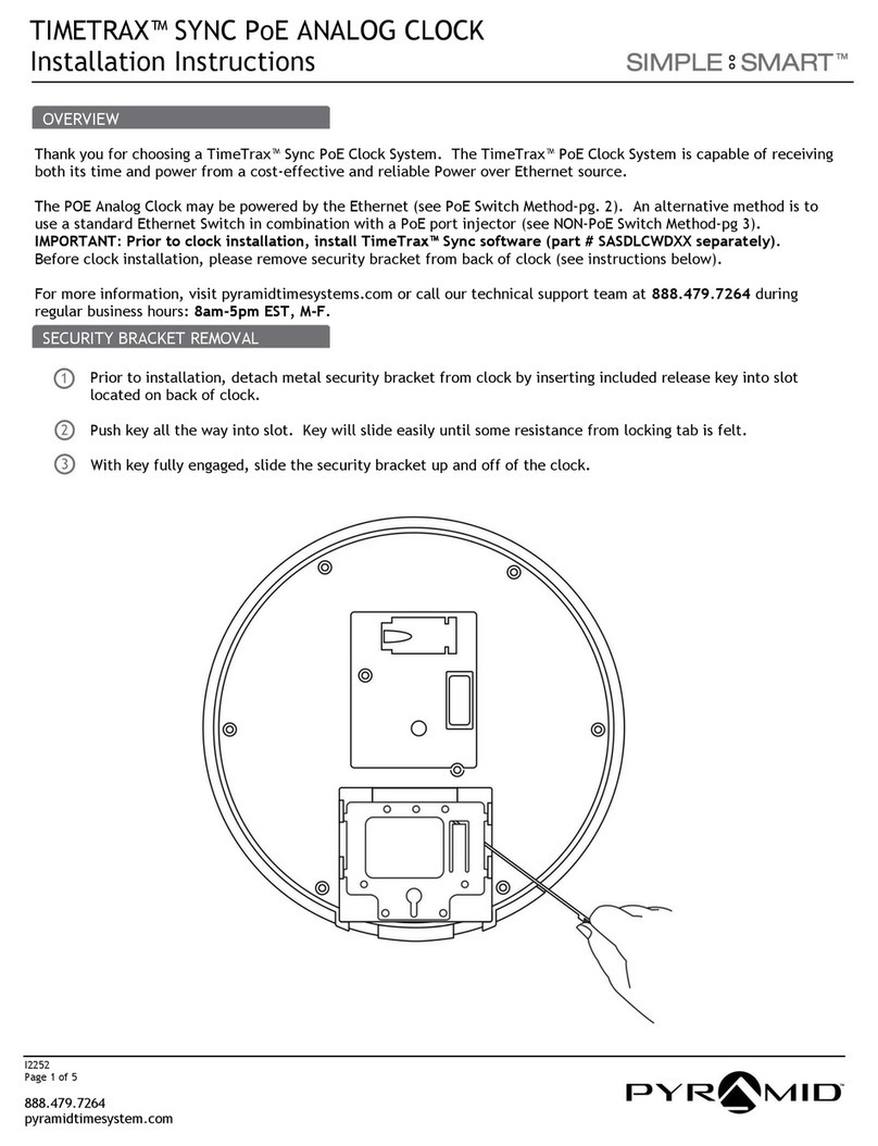 Pyramid TIMETRA SYNC PoE installation instructions