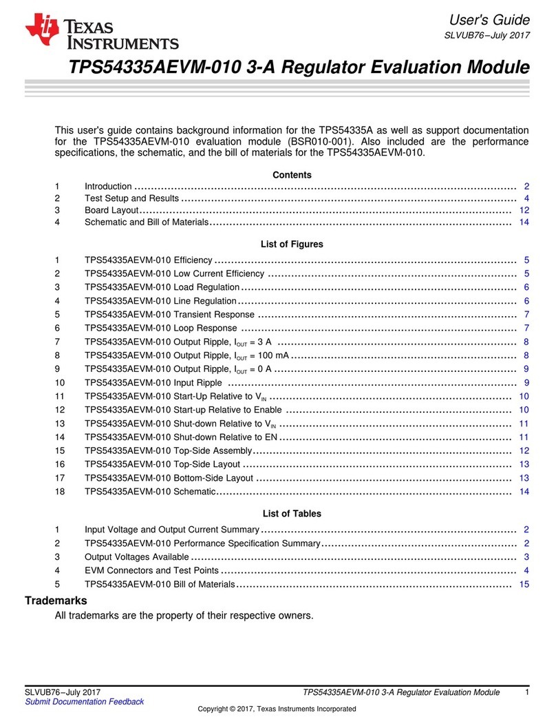Texas Instruments TPS54335AEVM-010 User manual Texas Instruments TPS54335AEVM-010 User manual